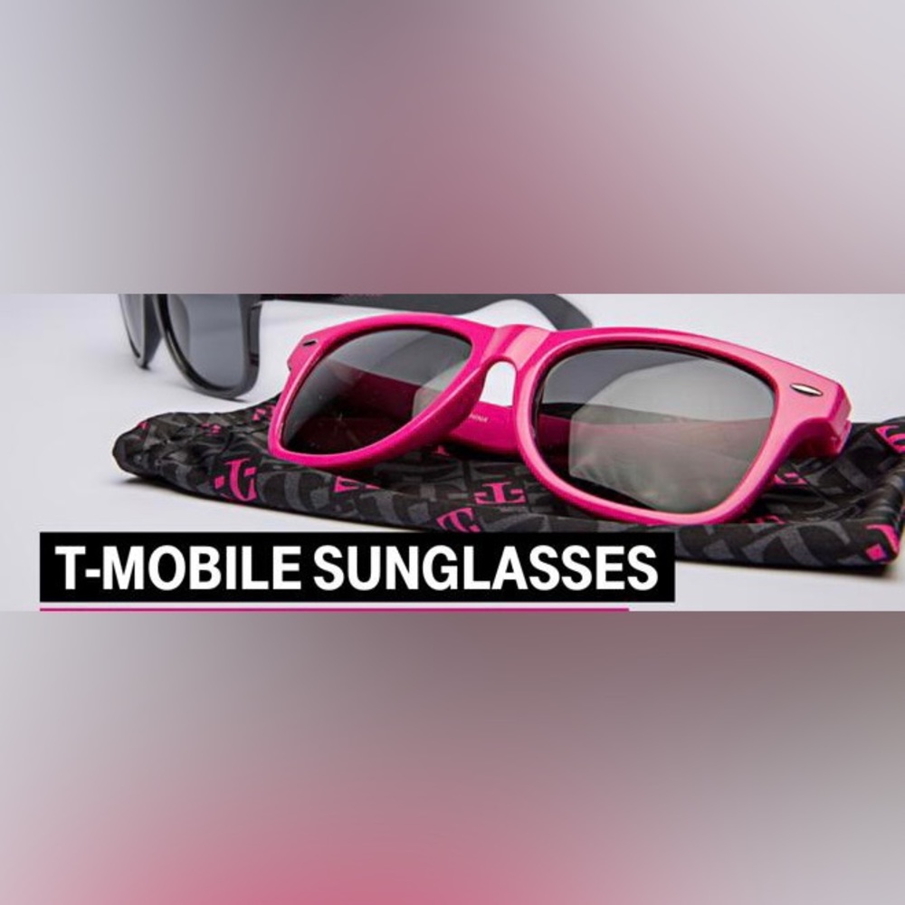 T-Mobile Hot Pink Sunglasses With Cloth Case